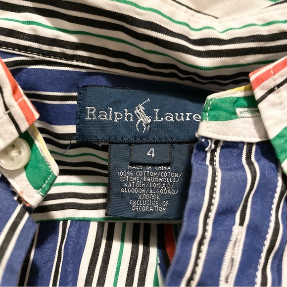 Ralph Lauren Kids Button Up Long Sleeve Shirt Size 4 - Picture 3 of 16